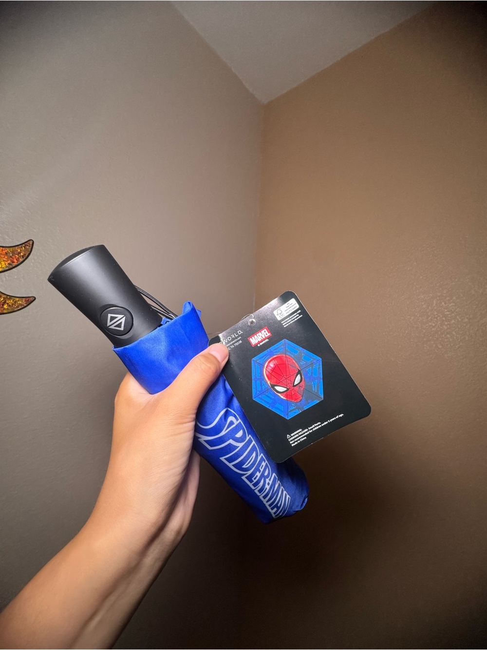 Marvel Spider-Man Blue Umbrella Kids